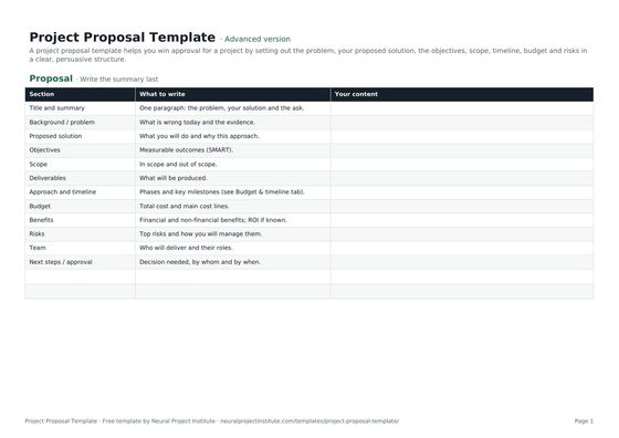 project proposal template